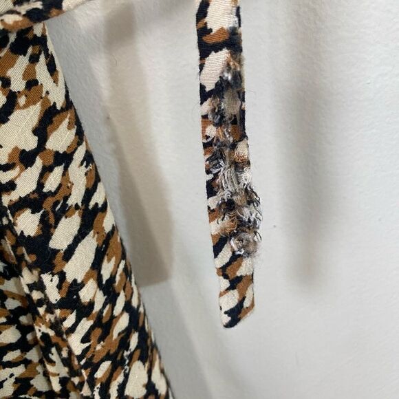 Free people leopard print wrap ruffle mini dress - Picture 11 of 16